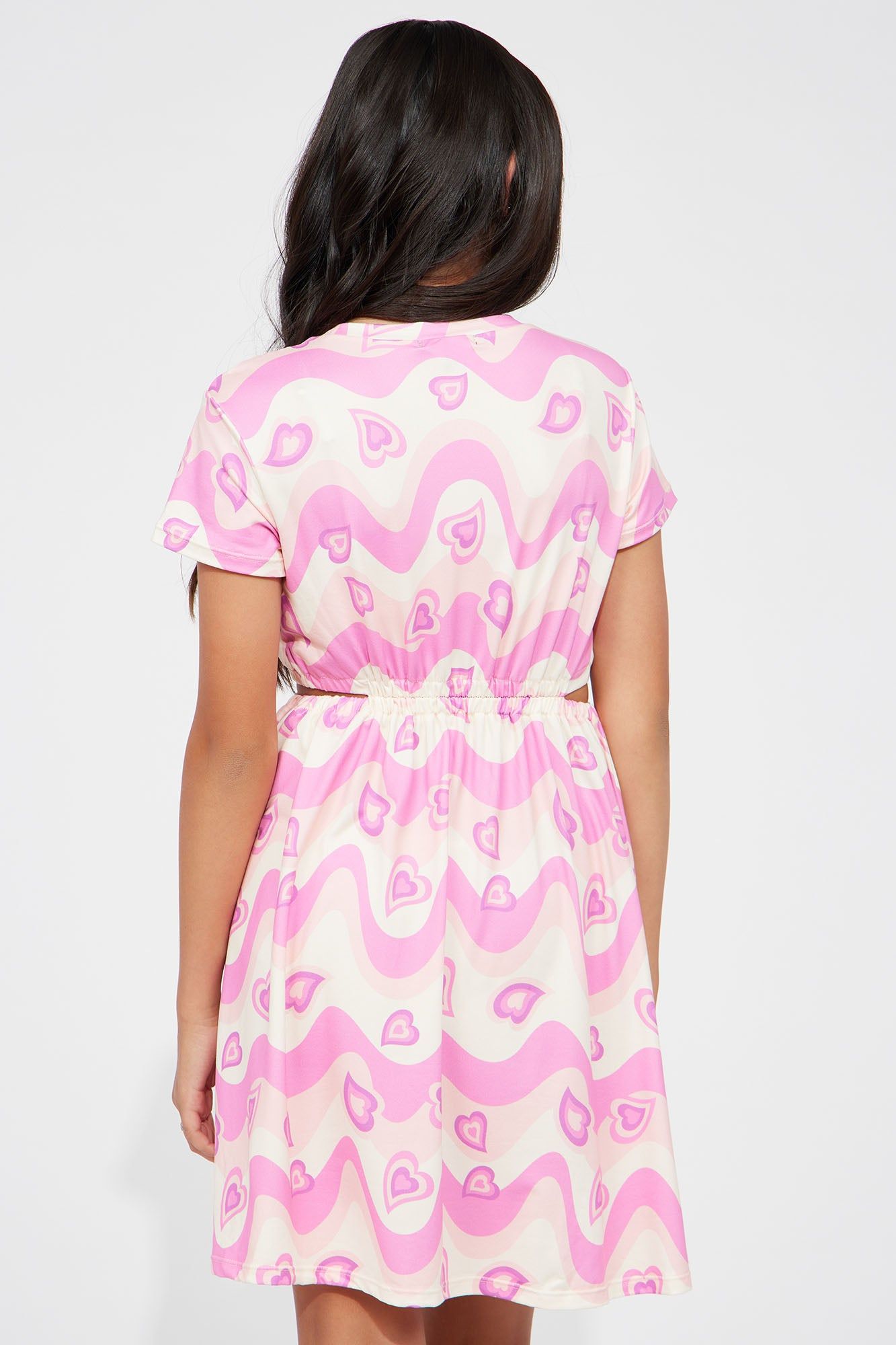 Mini Listen To Your Heart Dress - Pink/combo sold by Fashion Nova product image thumbnail 3