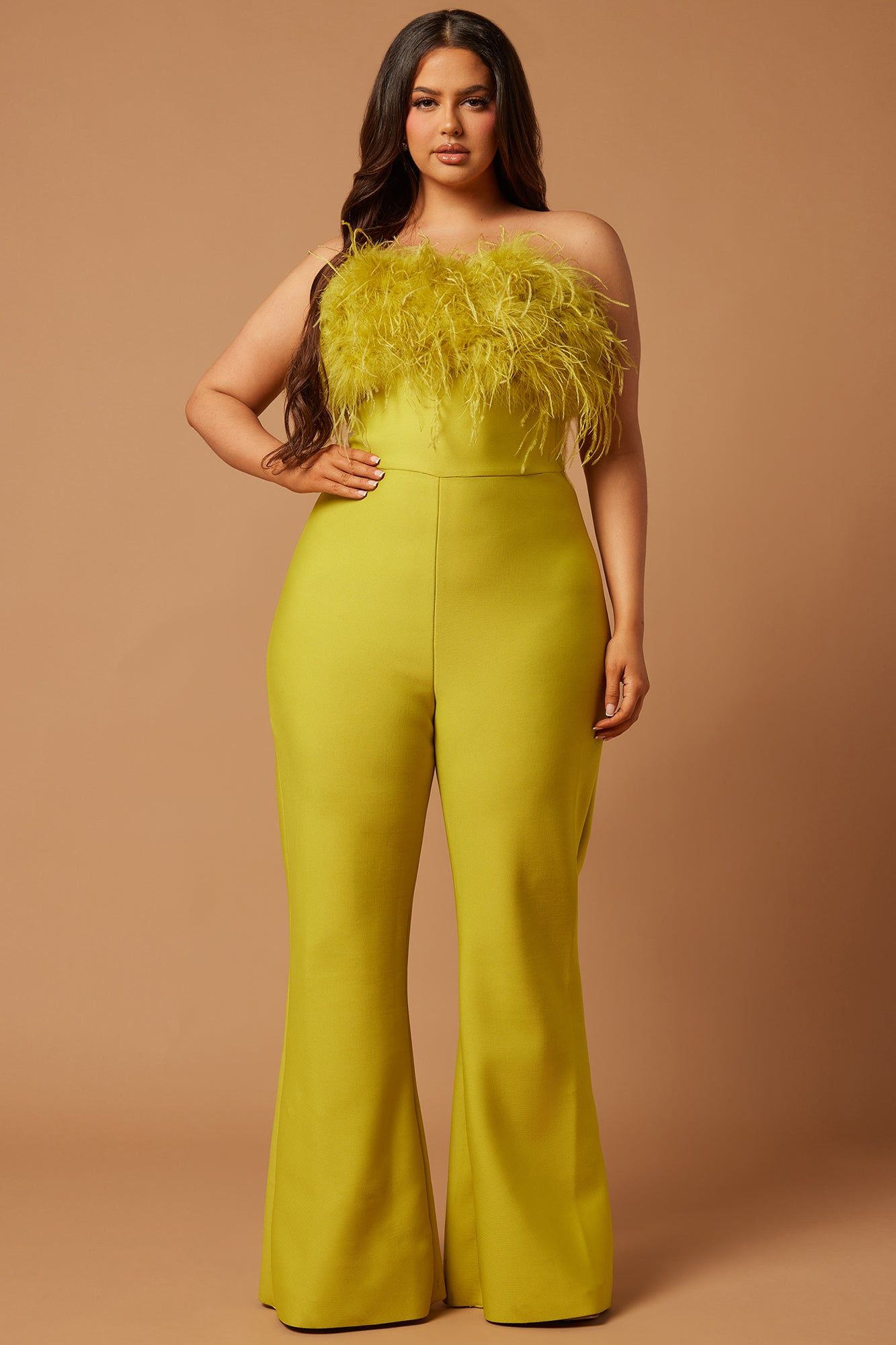 Fay Feather Bandage Jumpsuit - Chartreuse sold by Fashion Nova product image thumbnail 5