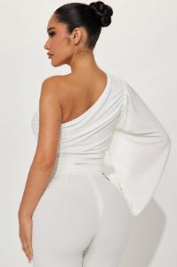 Olivia One Shoulder Top - Ivory sold by Fashion Nova