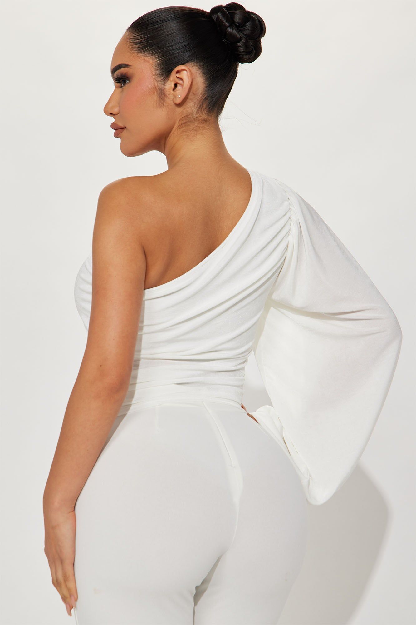 Olivia One Shoulder Top - Ivory sold by Fashion Nova product image thumbnail 3