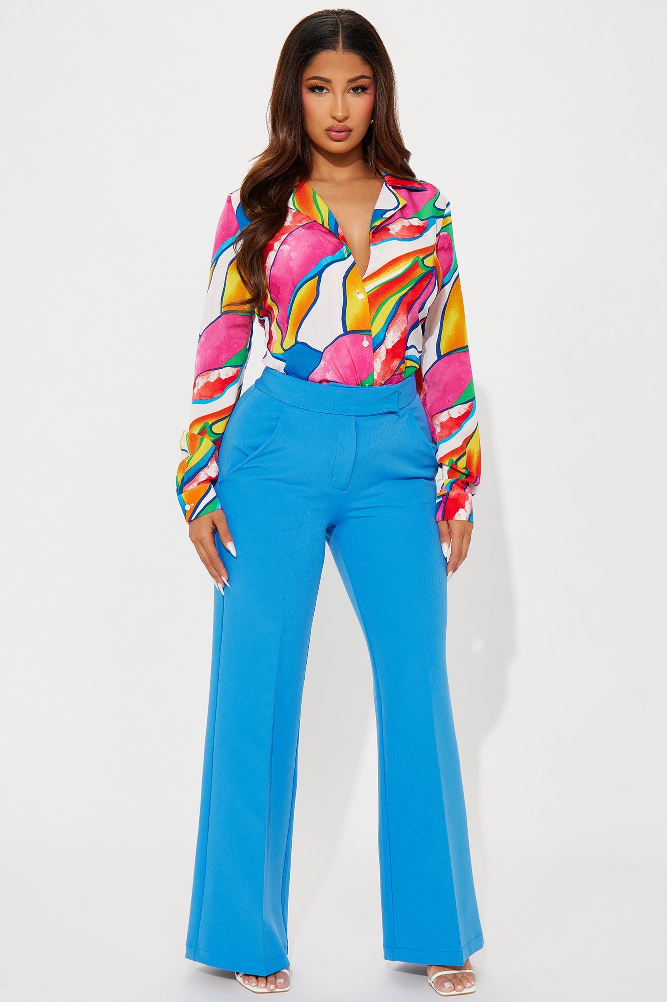 On A Trip Satin Shirt - Multi Color sold by Fashion Nova product image thumbnail 2