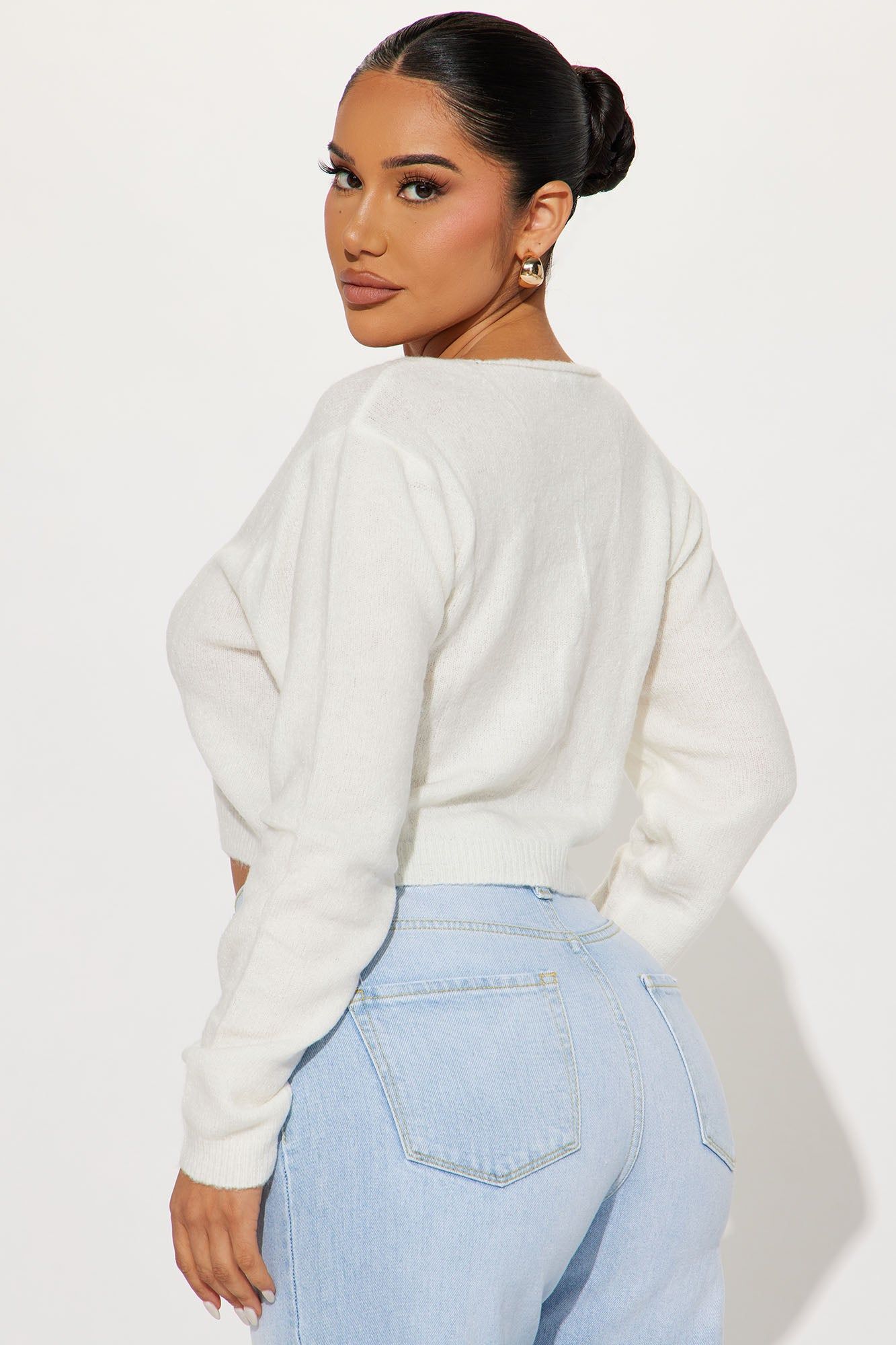 Albyn Cardigan Sweater - Off White sold by Fashion Nova product image thumbnail 3