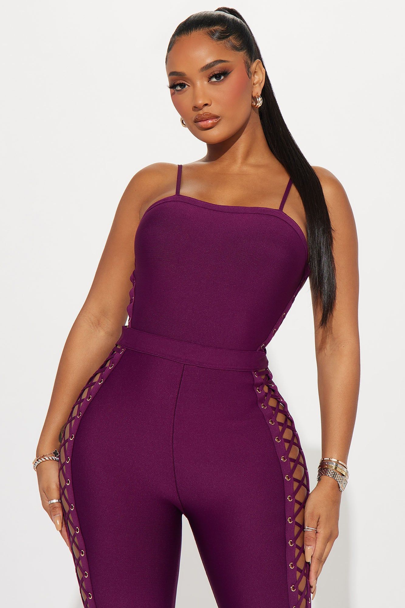 All A Blur Bandage Jumpsuit - Purple sold by Fashion Nova product image thumbnail 2