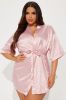 Getting Ready For You Satin Robe - Pink sold by Fashion Nova