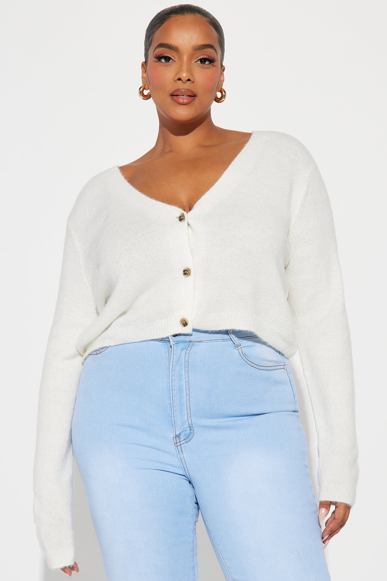 Albyn Cardigan Sweater - Off White sold by Fashion Nova product image thumbnail 4