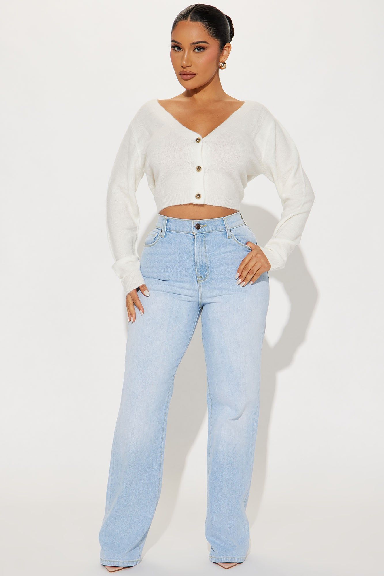 Albyn Cardigan Sweater - Off White sold by Fashion Nova product image thumbnail 2