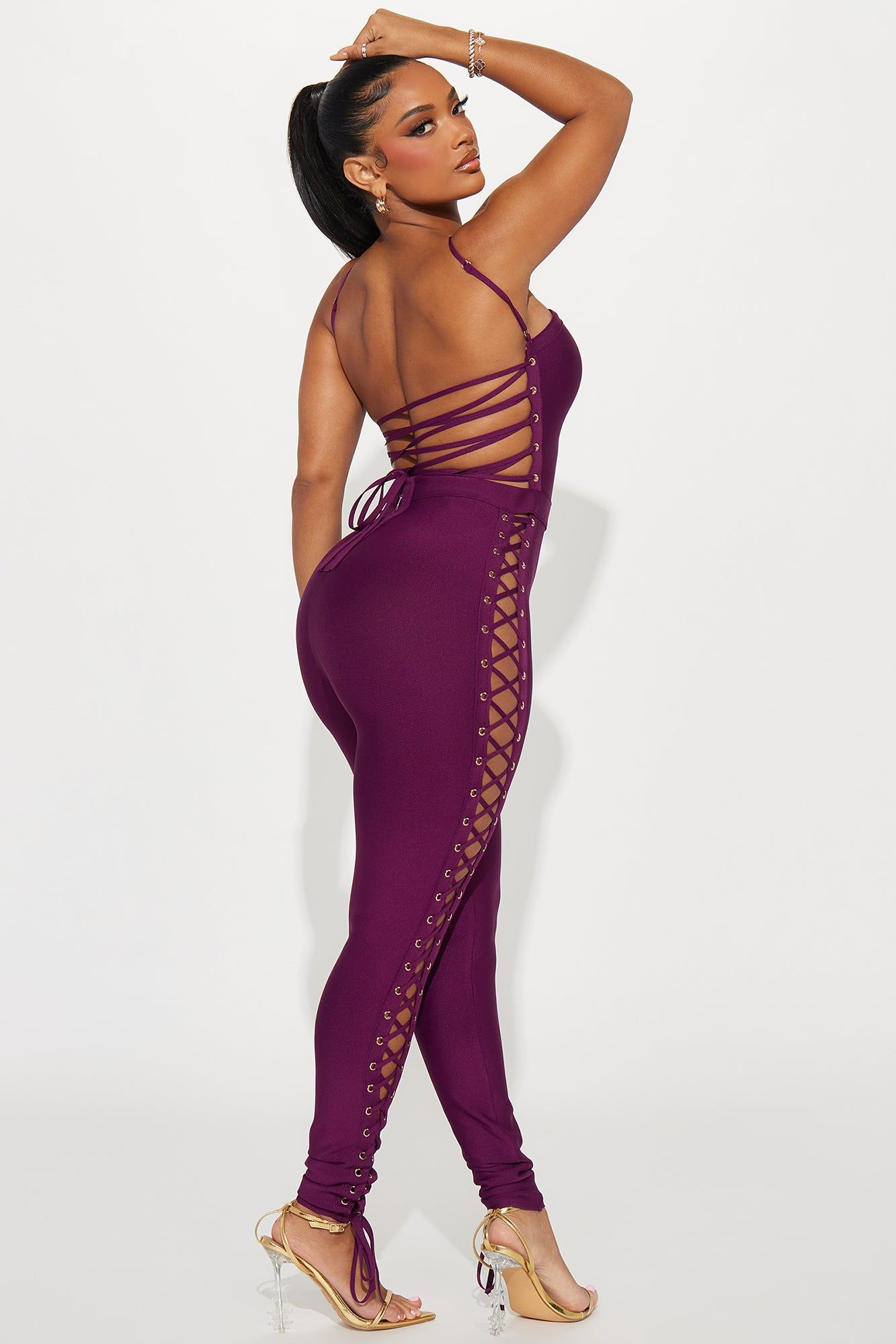 All A Blur Bandage Jumpsuit - Purple sold by Fashion Nova product image thumbnail 3