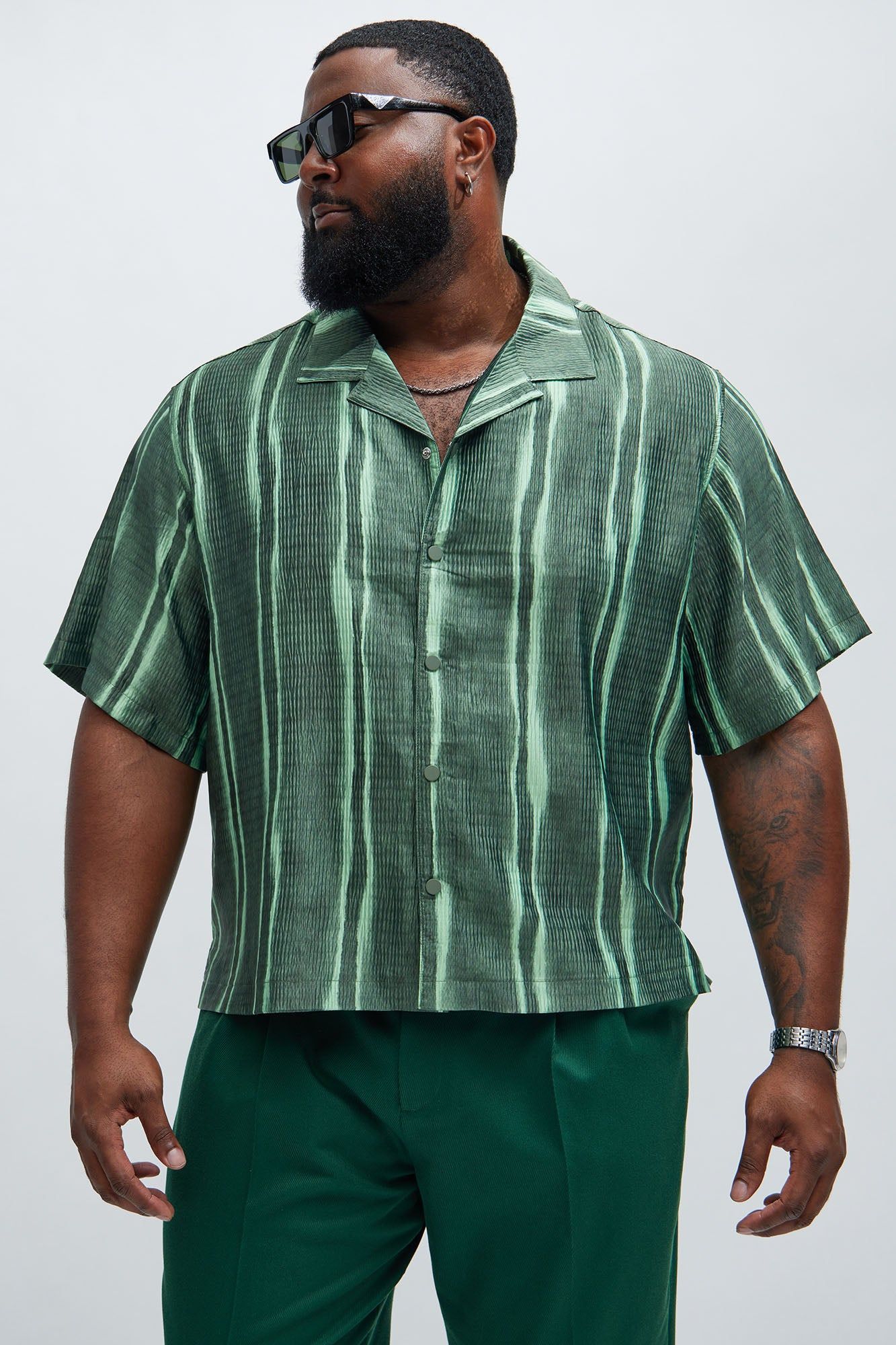 Matcha Textured Shirt - Green sold by Fashion Nova product image thumbnail 5