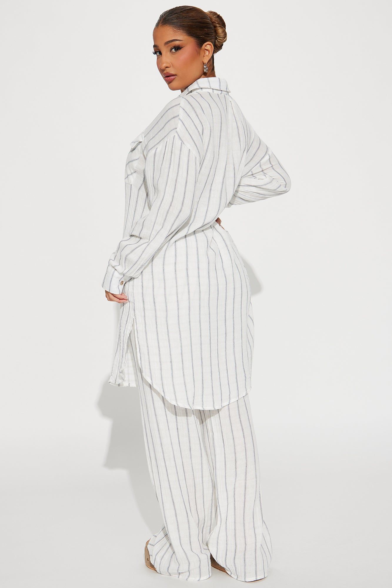 The Perfect Striped Pant Set - White/combo sold by Fashion Nova product image thumbnail 3