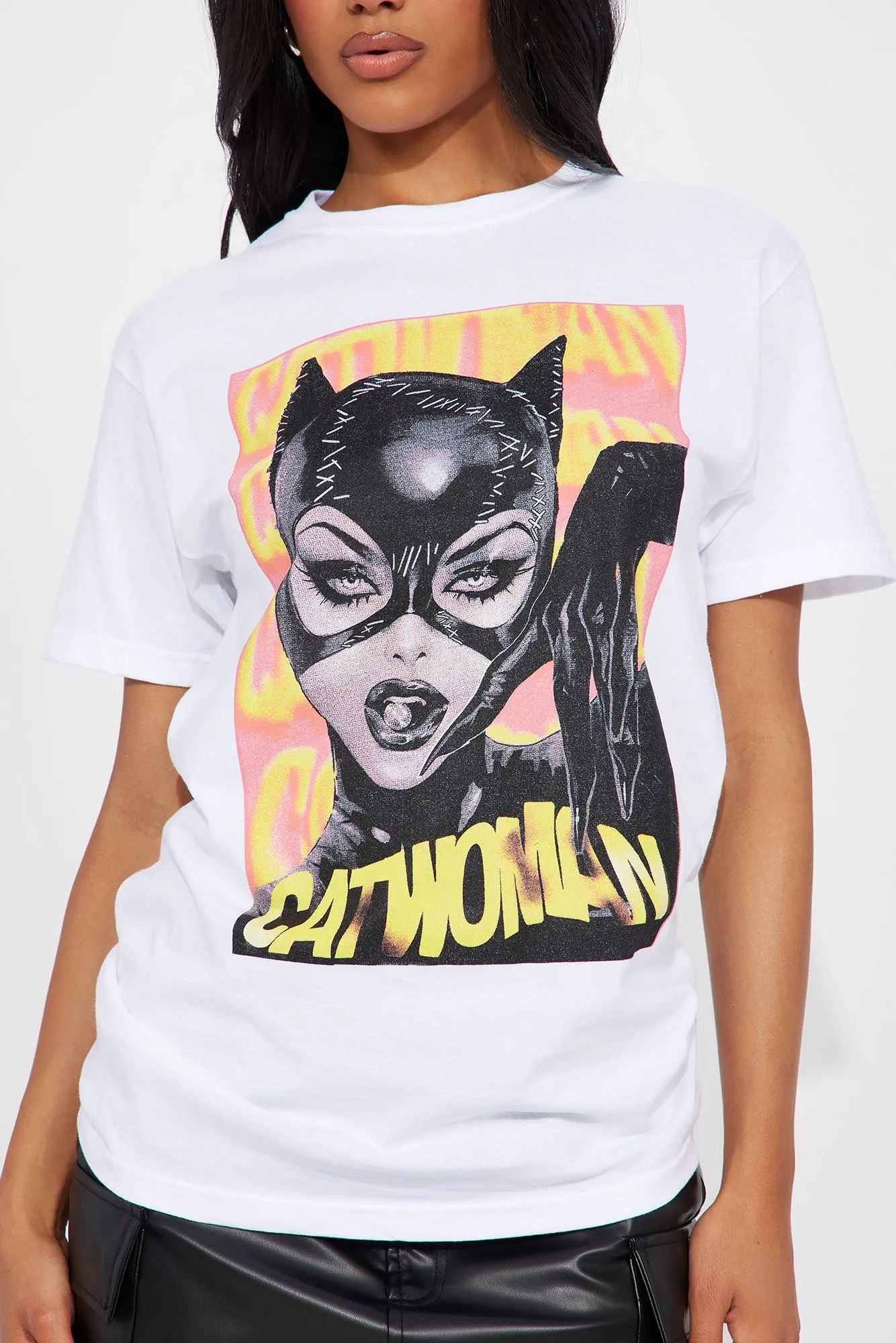 Alter Ego Catwoman Graphic Tee - White sold by Fashion Nova product image thumbnail 3