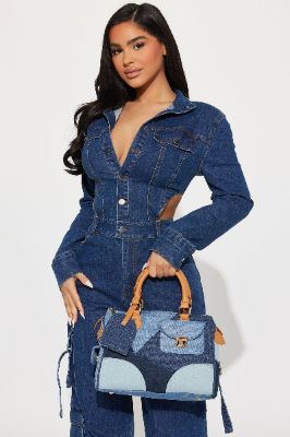 Coolest On The Block Handbag - Light Wash sold by Fashion Nova