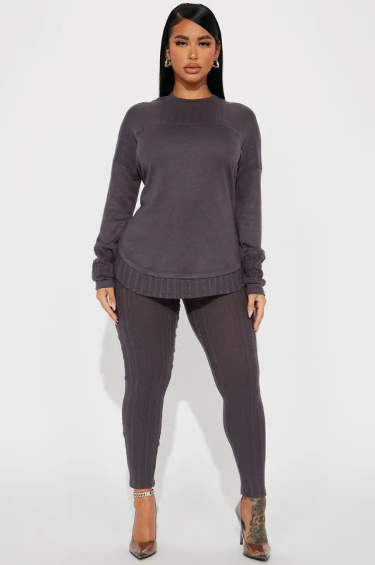 Rest Day Pant Set - Charcoal sold by Fashion Nova