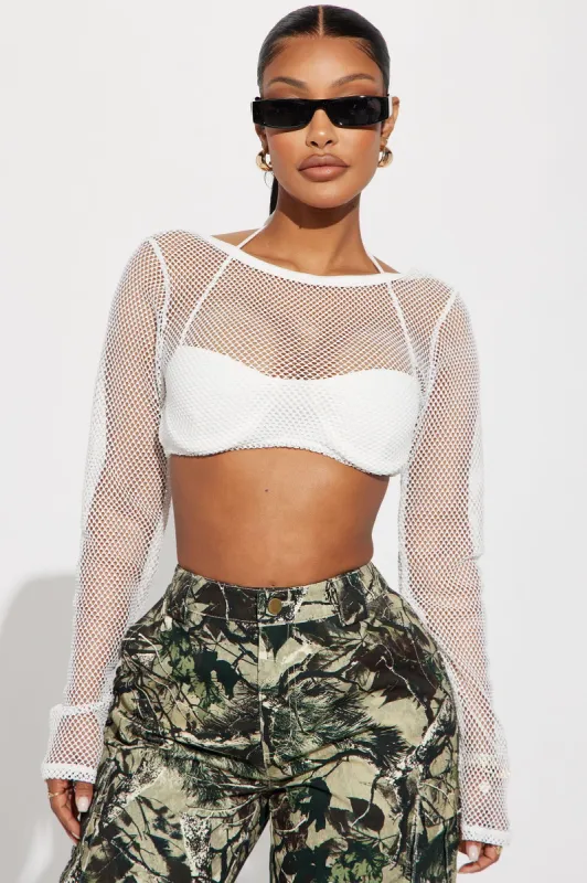 Playing Games Crop Top - White made by Fashion Nova