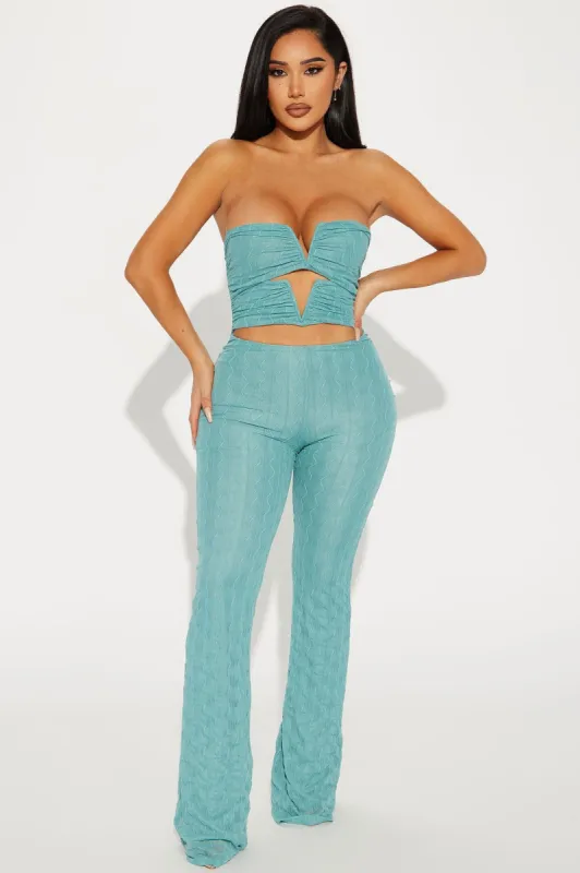 Amarie Mesh Jumpsuit - Teal sold by Fashion Nova
