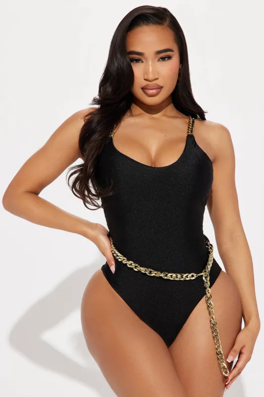 Yuma Chain 1 Piece Swimsuit - Black sold by Fashion Nova