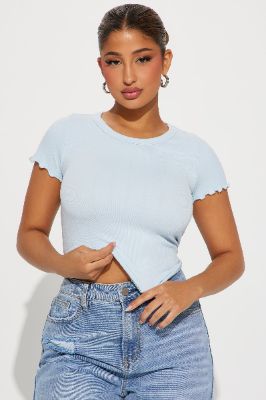Sammy Seamless Top - Blue sold by Fashion Nova
