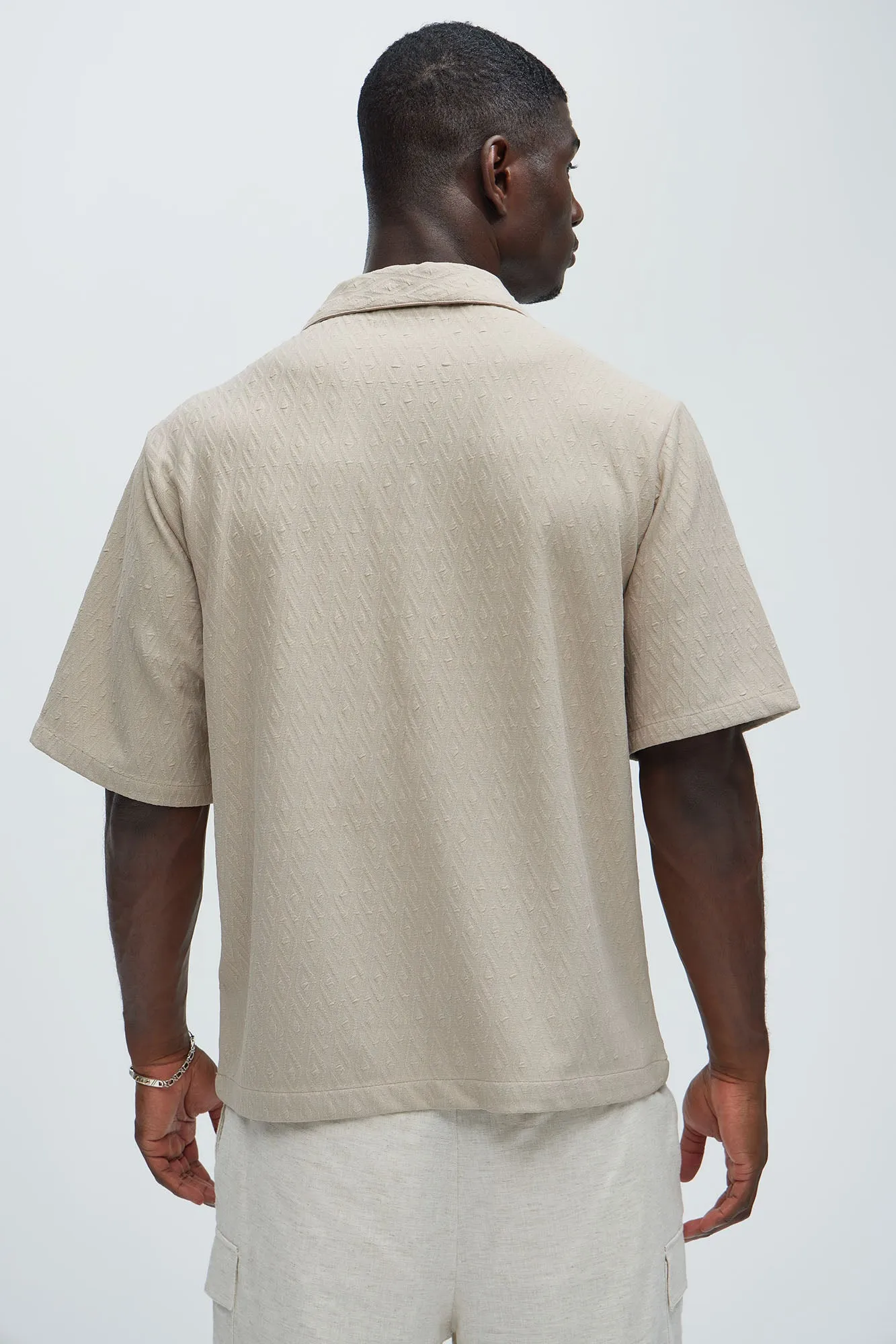 Wade Textured Shirt - Taupe sold by Fashion Nova product image thumbnail 4