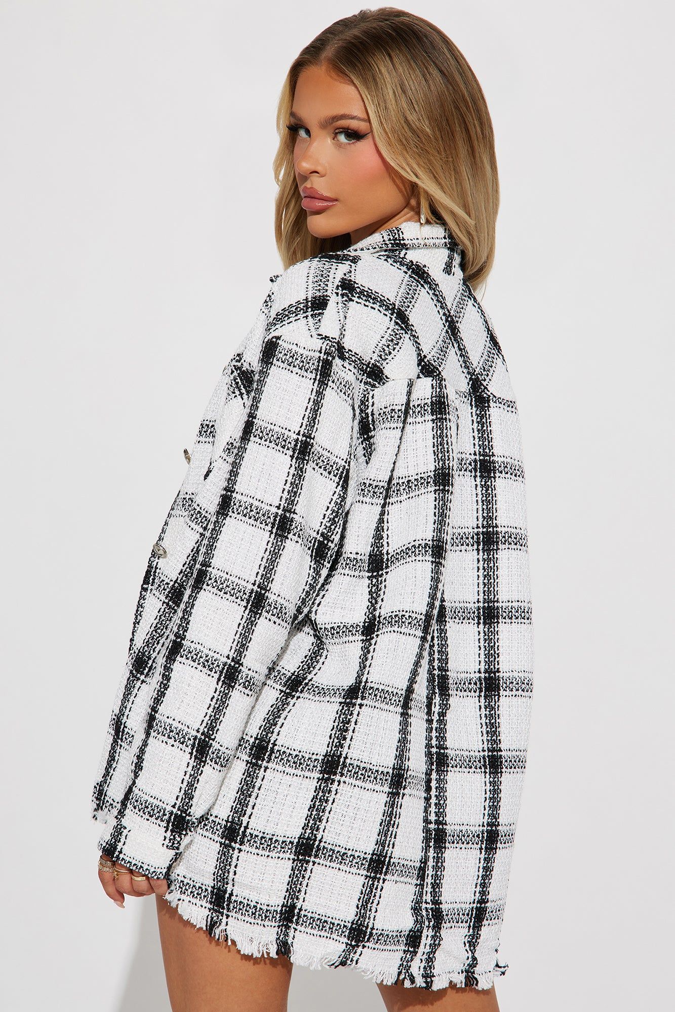 Always Talking Tweed Skirt Set - White/Black sold by Fashion Nova product image thumbnail 3