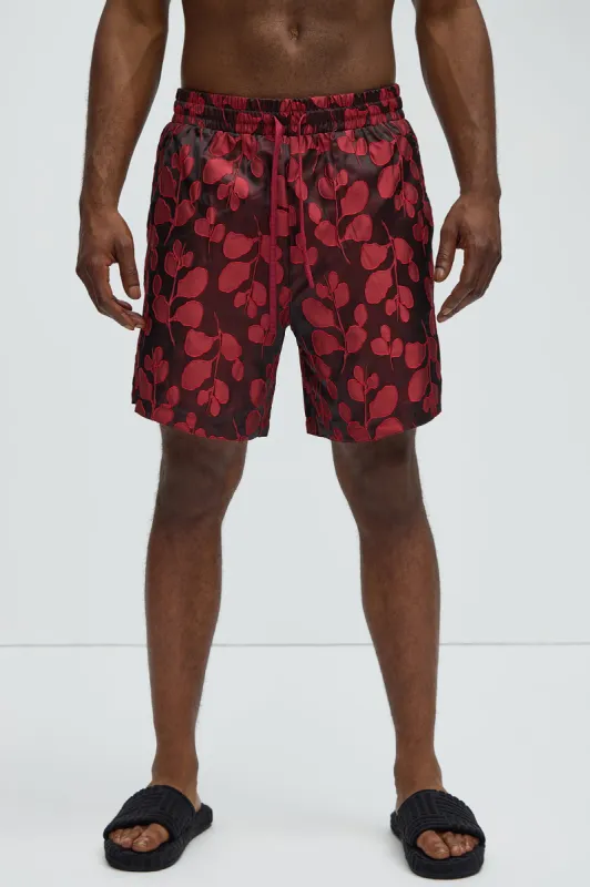 Fenno Jacquard Shorts - Red sold by Fashion Nova