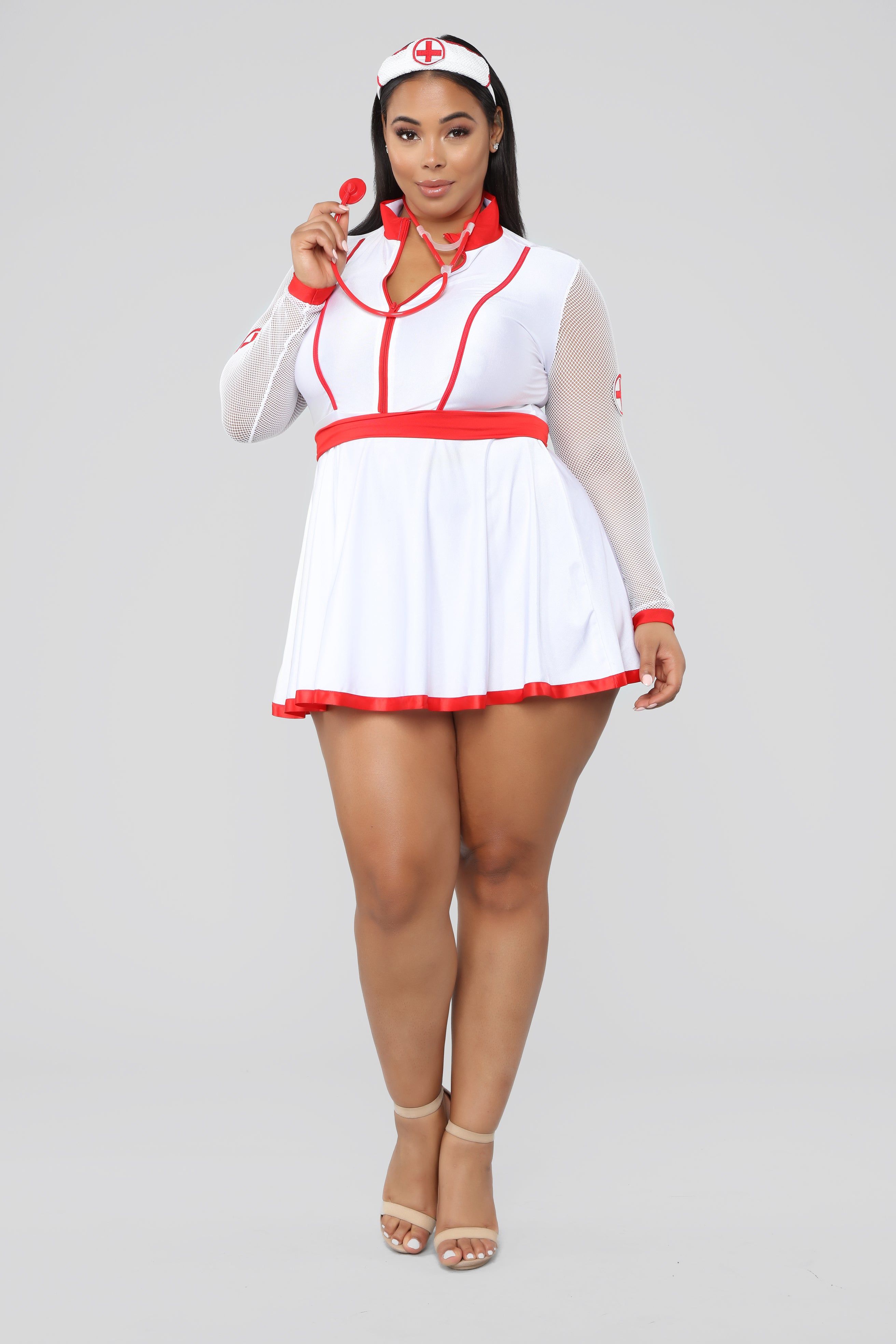 Risque Nurse II Costume - Red/White sold by Fashion Nova