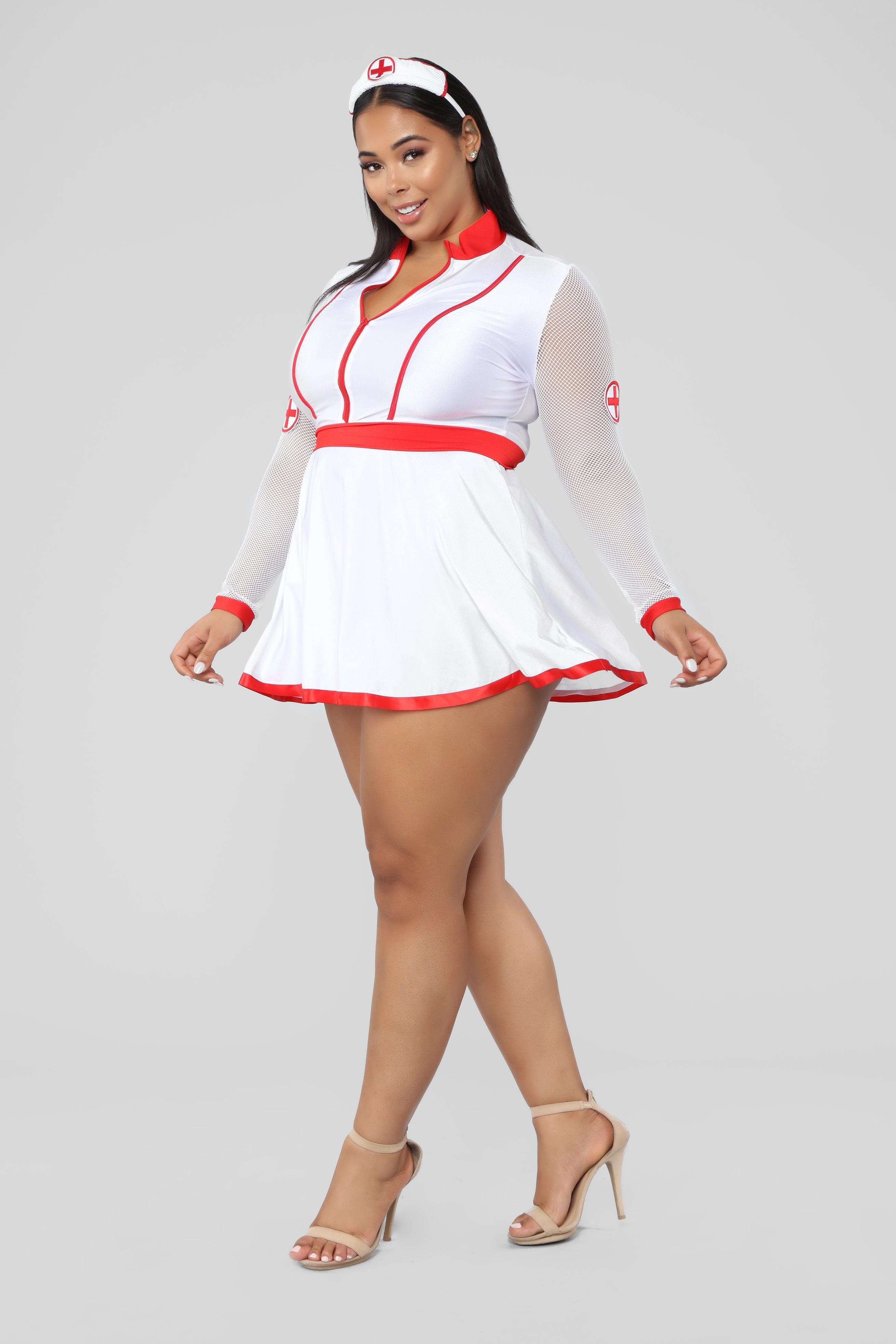 Risque Nurse II Costume - Red/White sold by Fashion Nova product image thumbnail 4