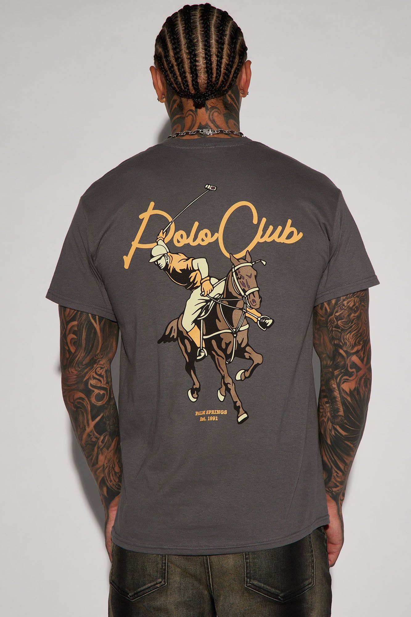 Polo Club Short Sleeve Tee - Grey sold by Fashion Nova