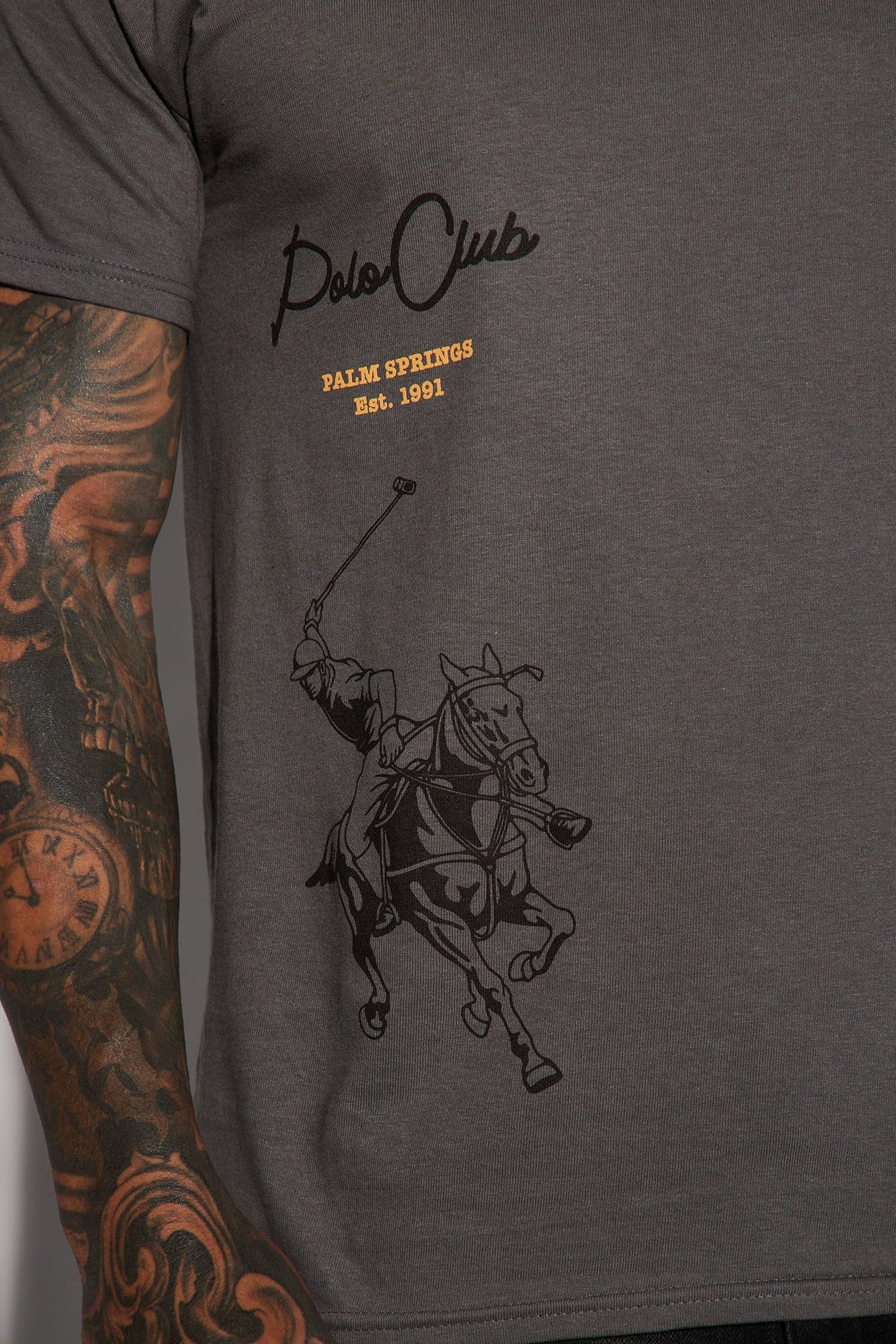 Polo Club Short Sleeve Tee - Grey sold by Fashion Nova product image thumbnail 3