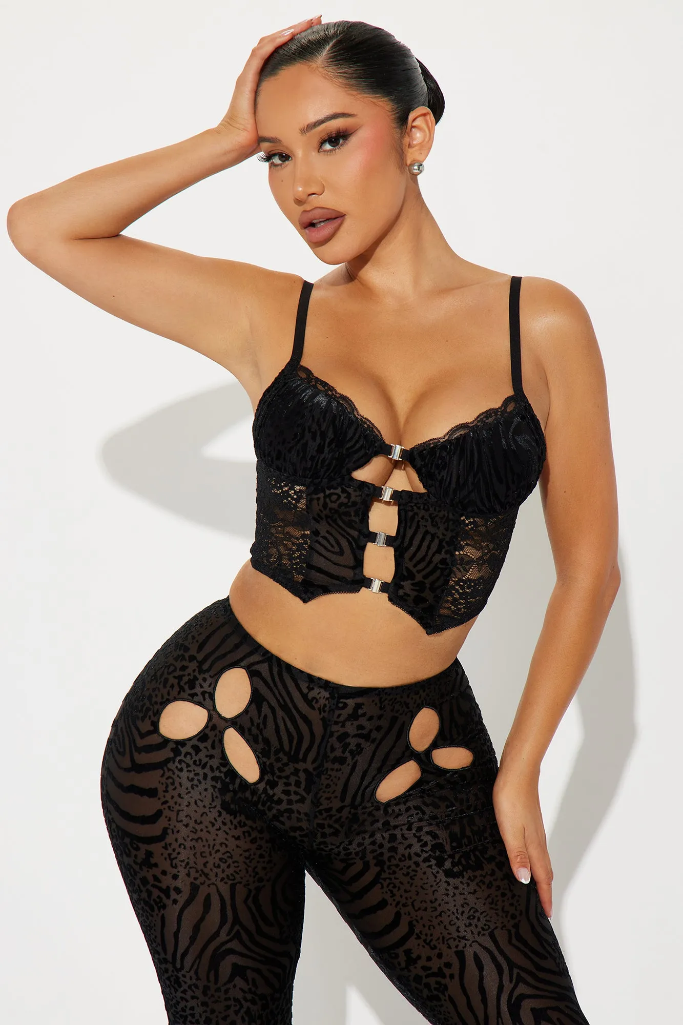 Diva Night Mesh Pant Set - Black sold by Fashion Nova product image thumbnail 2