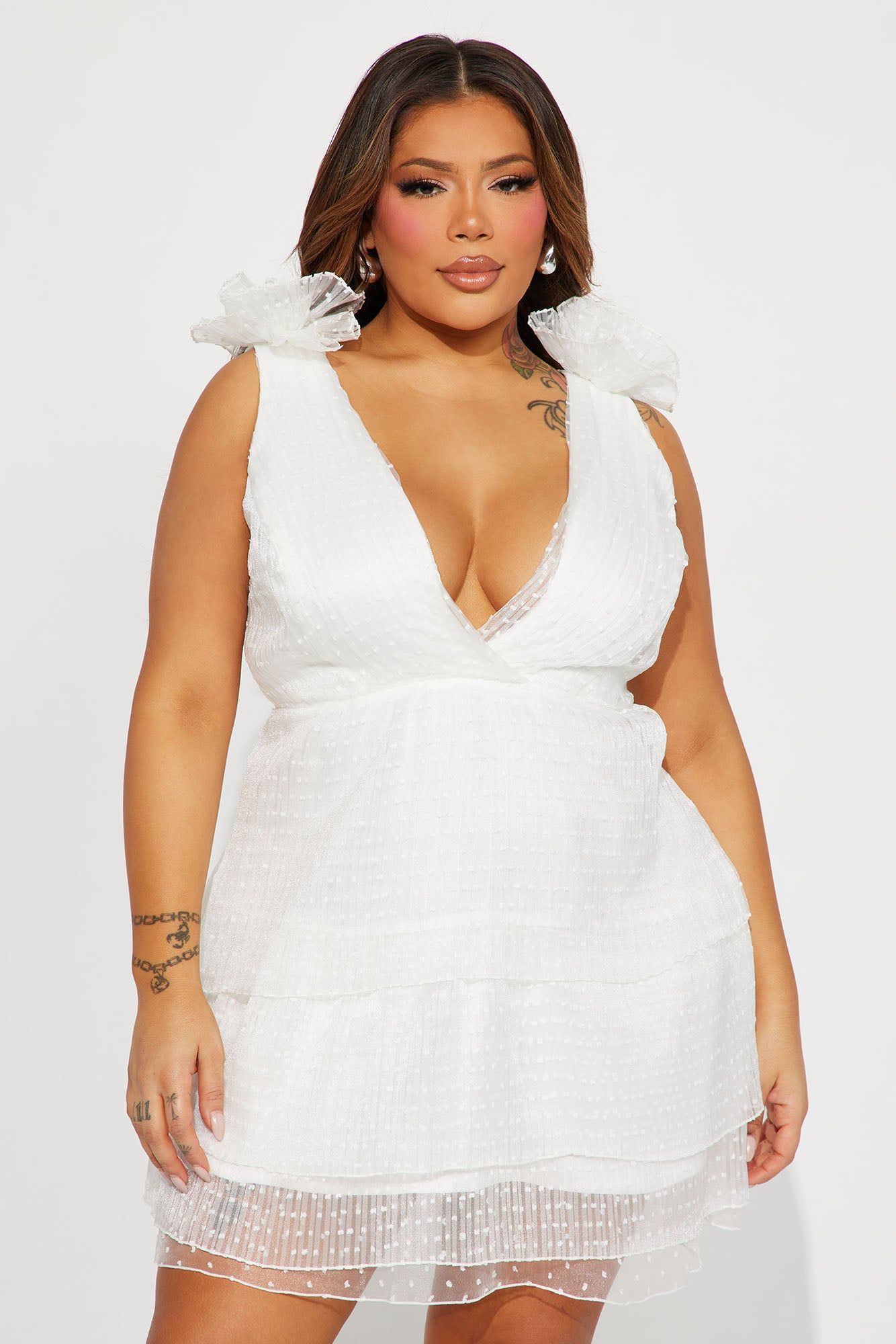 Candice Tulle Mini Dress - White sold by Fashion Nova product image thumbnail 5