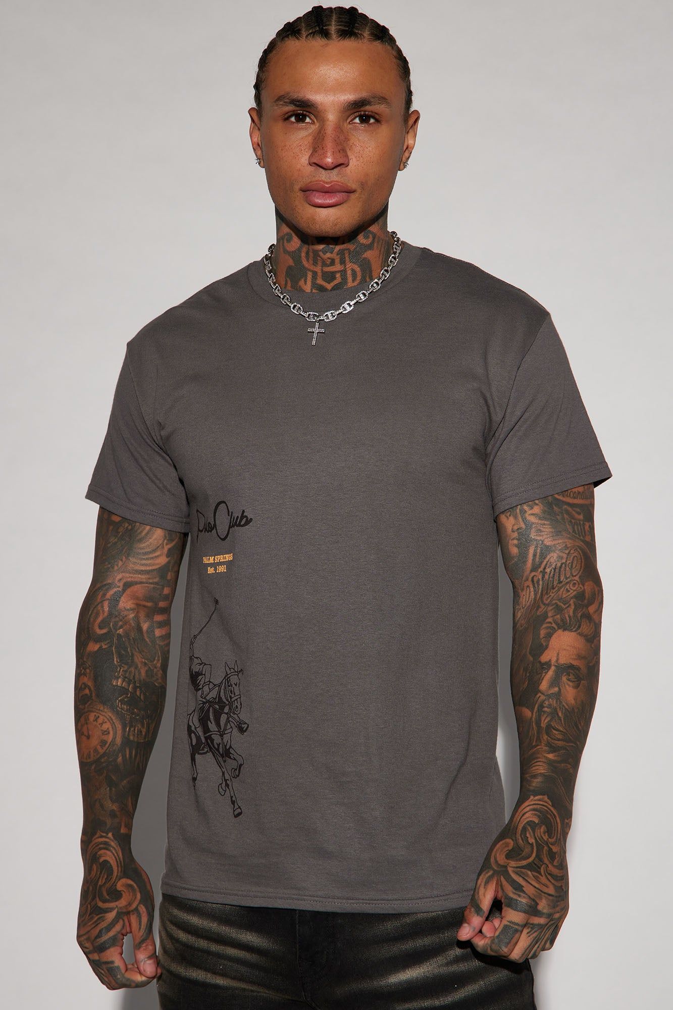 Polo Club Short Sleeve Tee - Grey sold by Fashion Nova product image thumbnail 4