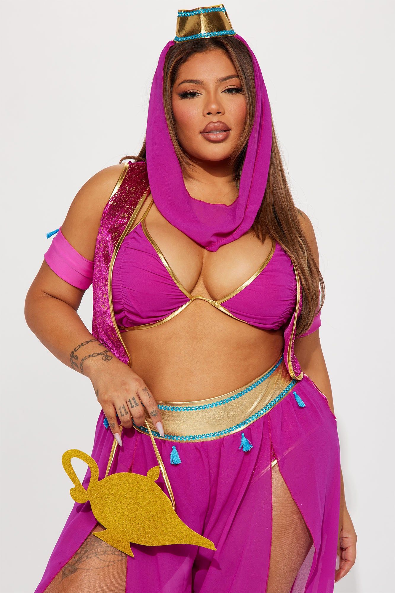 3 Wishes Genie 6 Piece Costume Set - Magenta/combo sold by Fashion Nova product image thumbnail 6