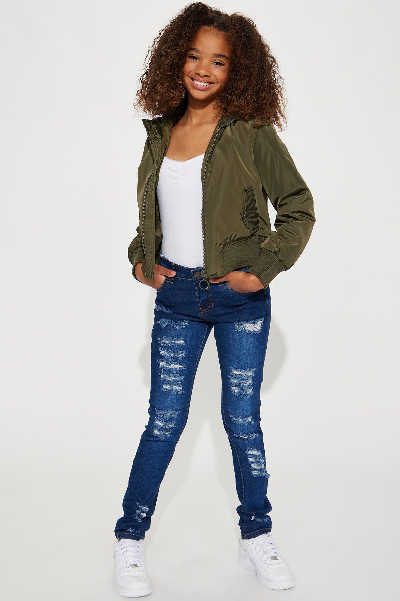 Mini Cut it Out Skinny Jean - Dark Wash sold by Fashion Nova