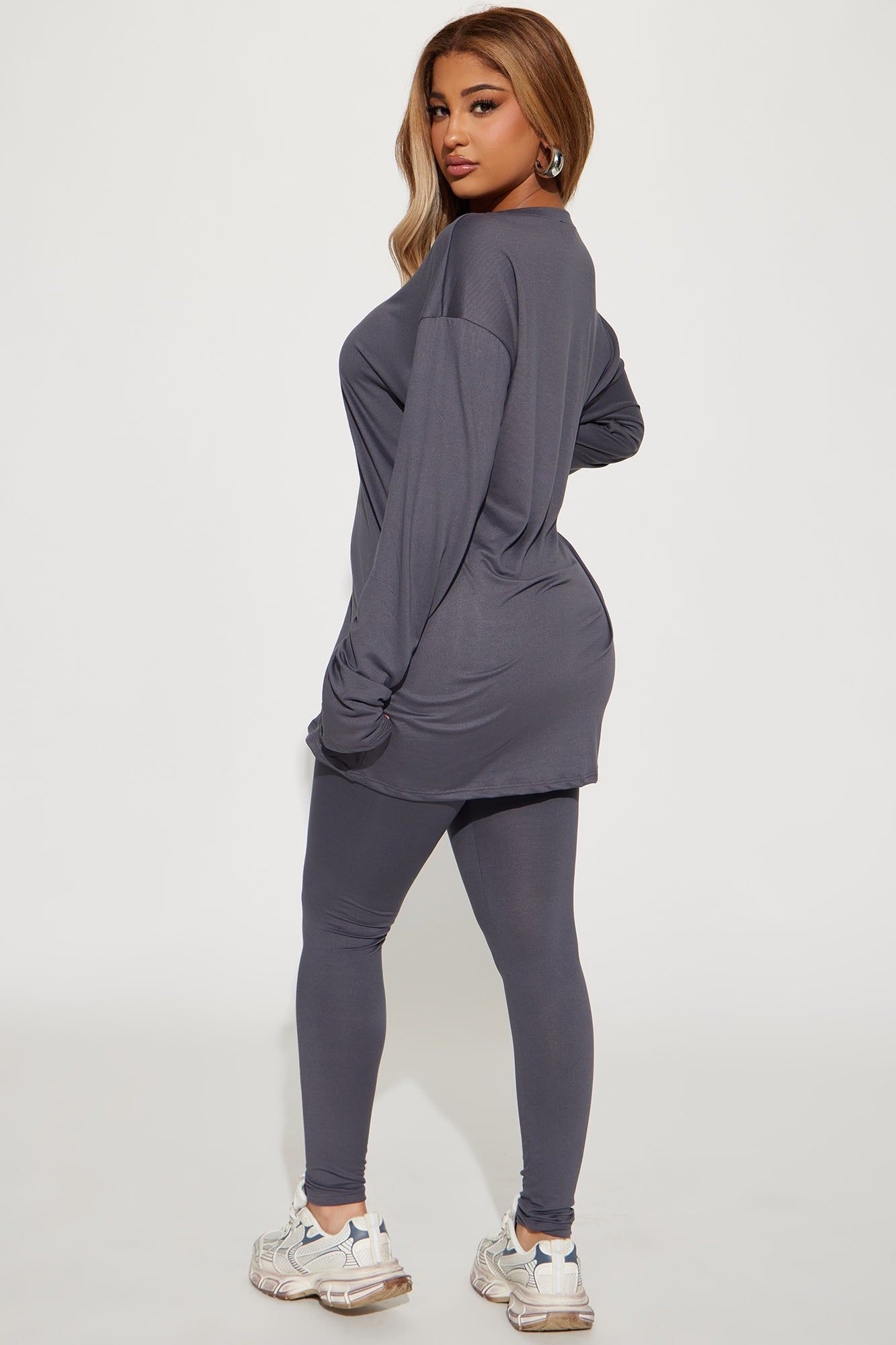 Weekend Vibes Long Sleeve Set - Charcoal sold by Fashion Nova product image thumbnail 3