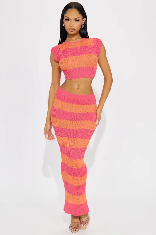 Mel Skirt Set - Pink/combo sold by Fashion Nova