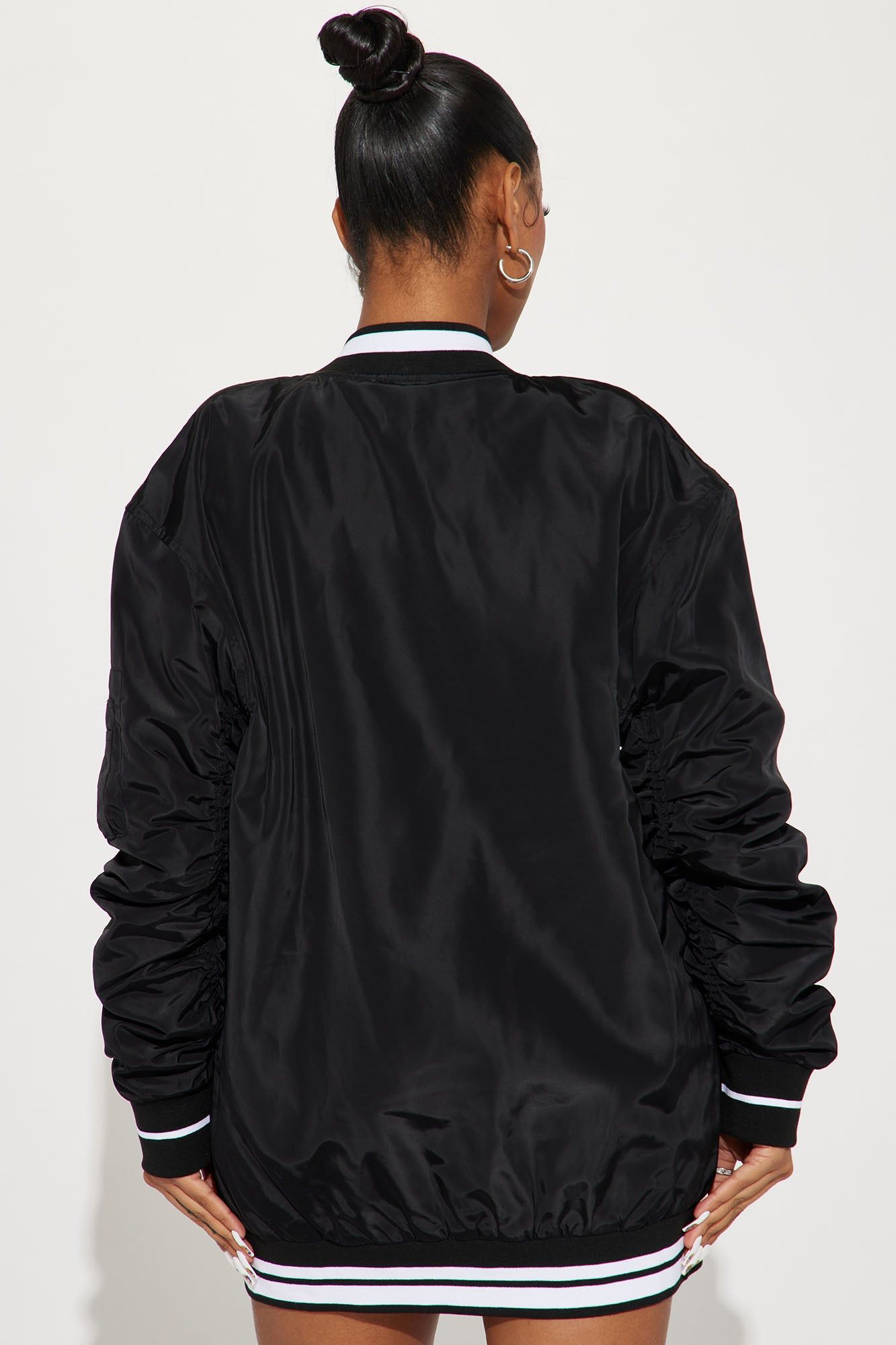 Jayda Varsity Jacket - Black sold by Fashion Nova product image thumbnail 3