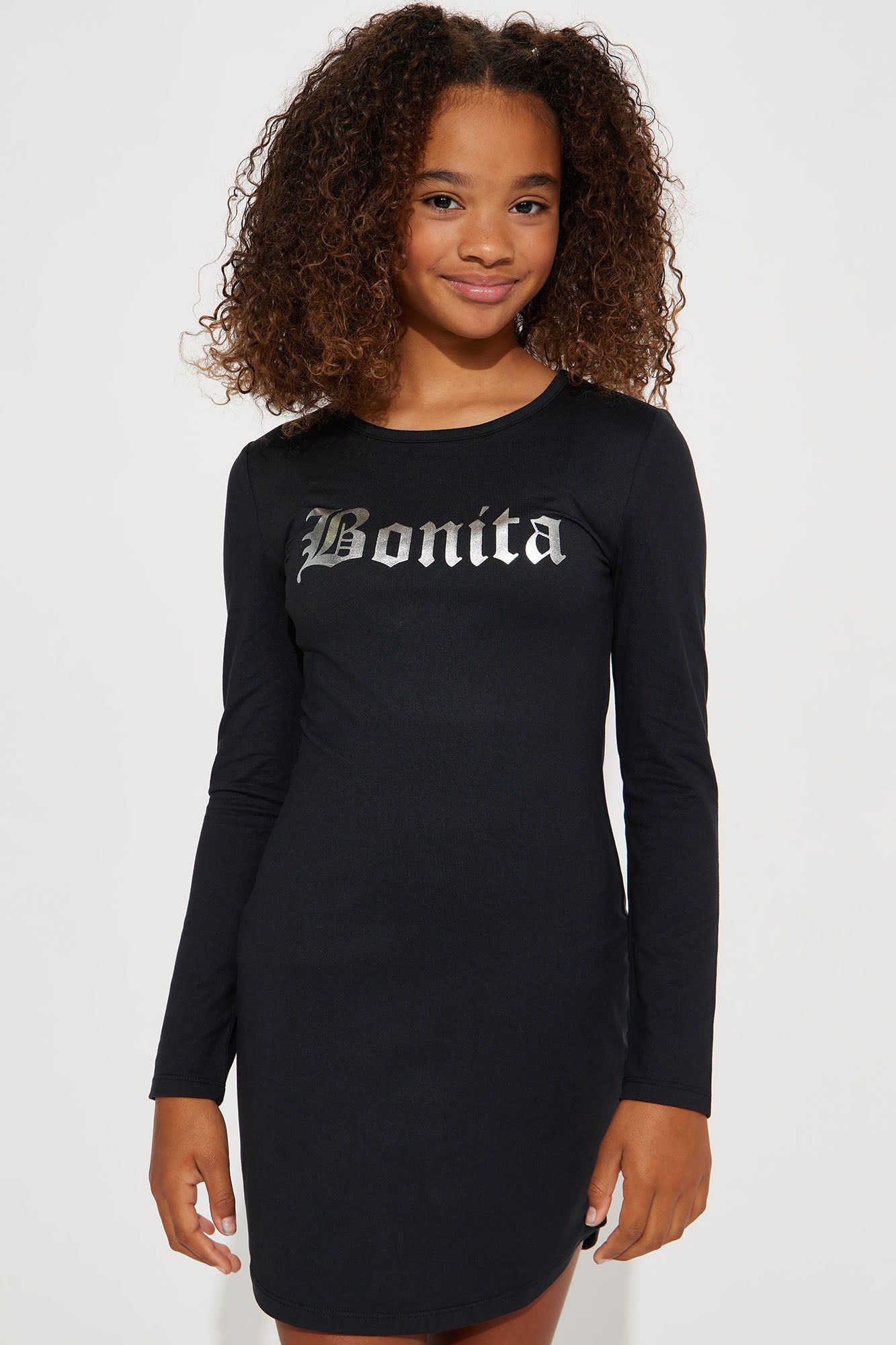 Mini Scoop Neck Shirttail Hem Knit Dress - Black sold by Fashion Nova