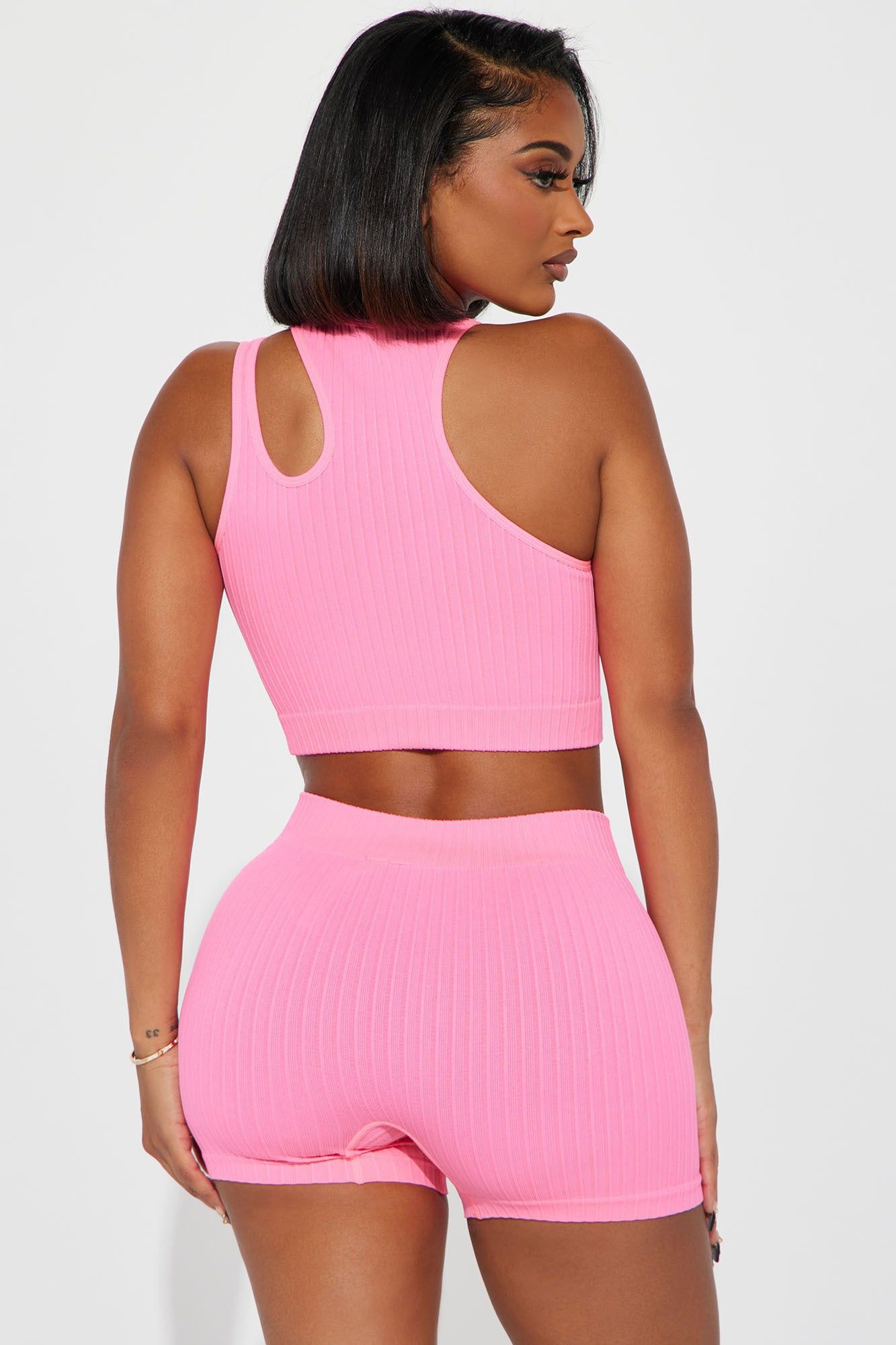 Can't Cut Me Off Short Set - Neon Pink sold by Fashion Nova product image thumbnail 3