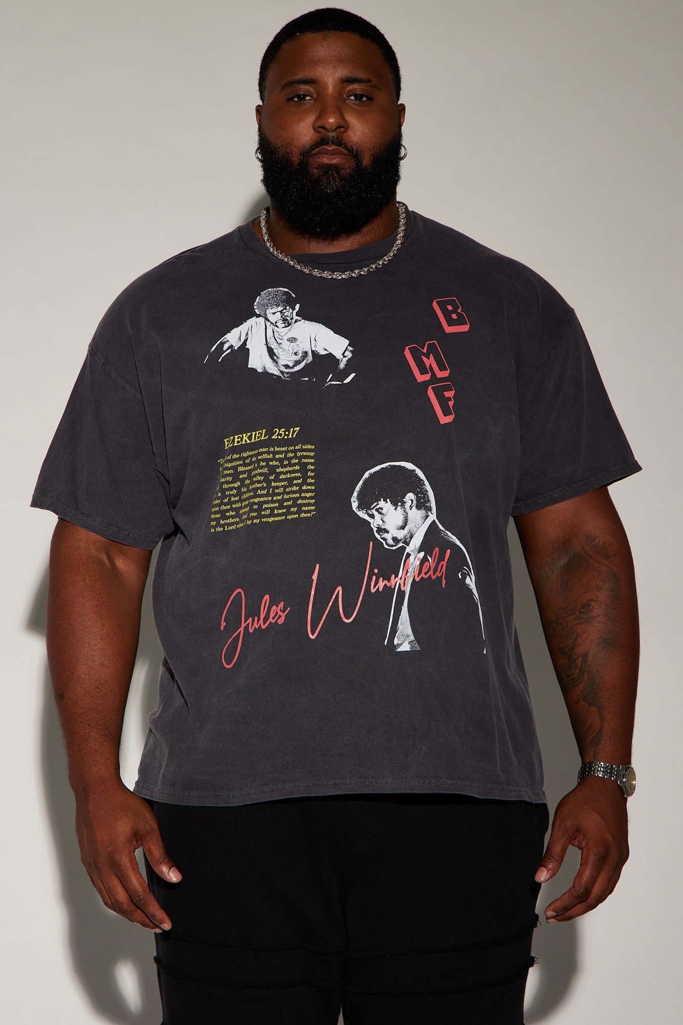 Pulp Fiction Jules Winnfield Short Sleeve Tee - Black sold by Fashion Nova product image thumbnail 5