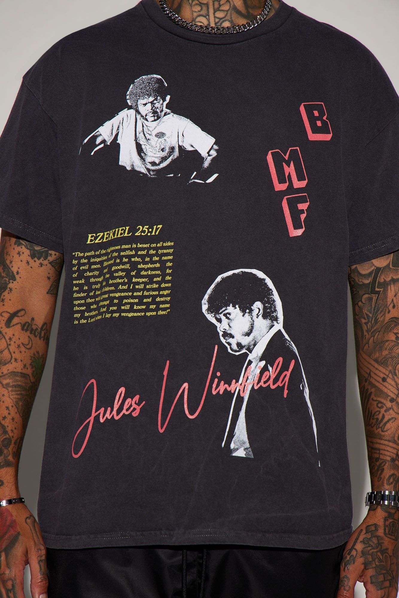 Pulp Fiction Jules Winnfield Short Sleeve Tee - Black sold by Fashion Nova product image thumbnail 3