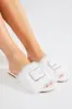 No Shade Fur Sandals - White sold by Fashion Nova