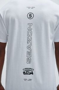 SZN Stacked Short Sleeve Tee - White sold by Fashion Nova