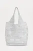 Triangle Crochet Tote Handbag - White sold by Fashion Nova