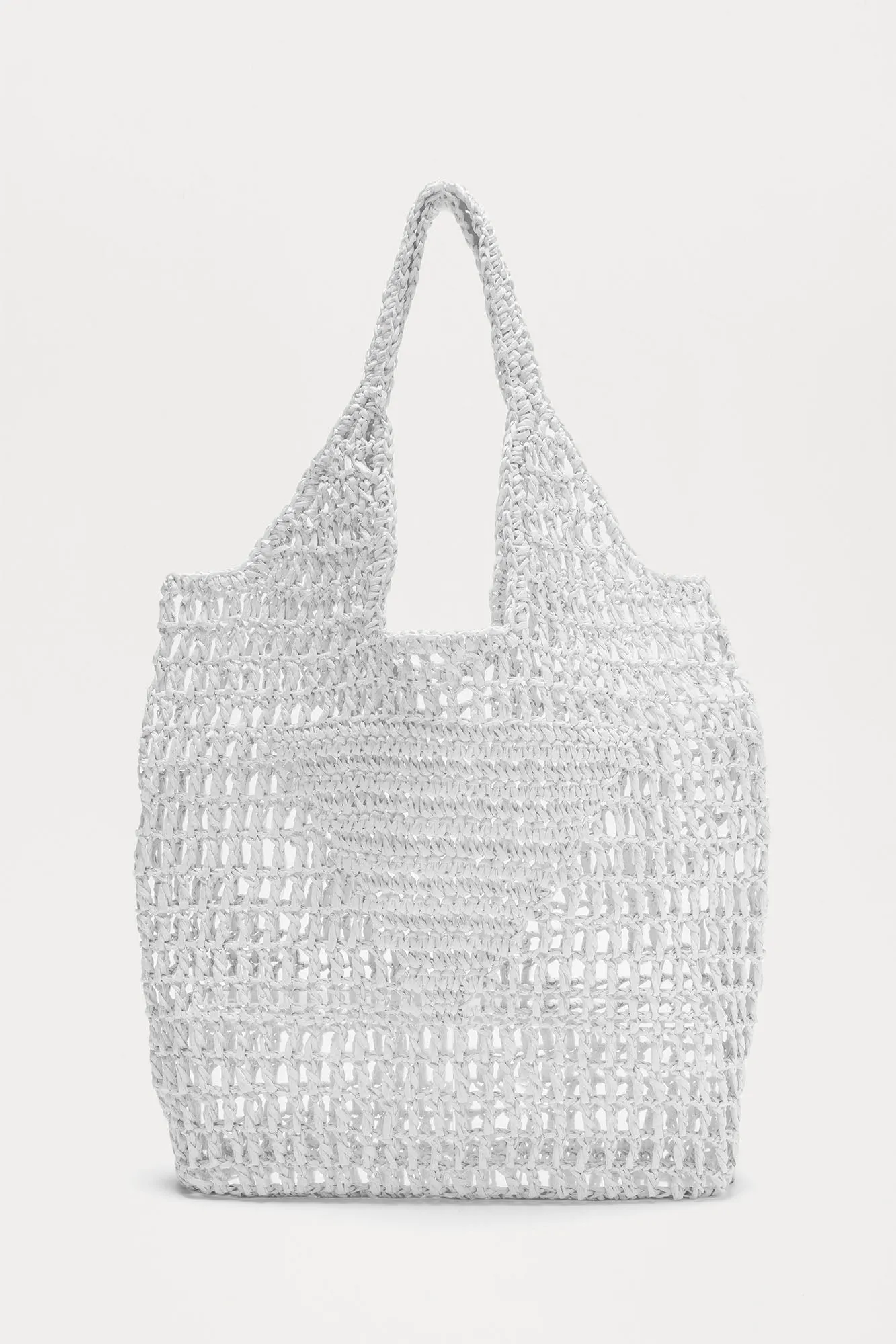Triangle Crochet Tote Handbag - White sold by Fashion Nova product image thumbnail 3