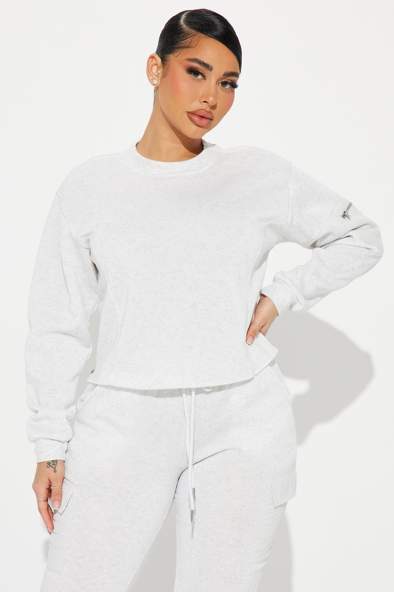 Dreamy Vibes Jogger Set - Heather Grey sold by Fashion Nova product image thumbnail 2