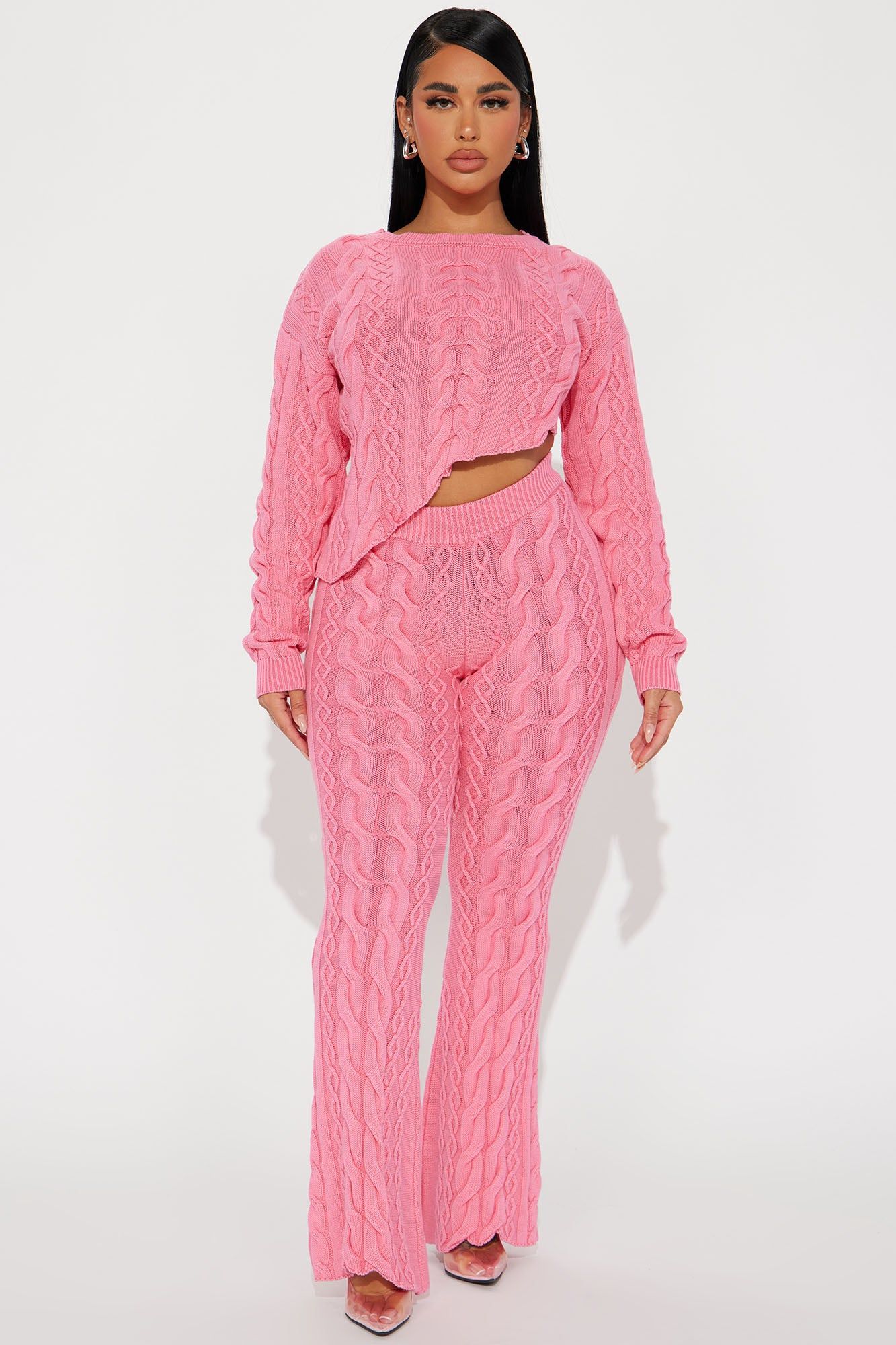 In My Fun Era Washed Sweater Set - Pink sold by Fashion Nova