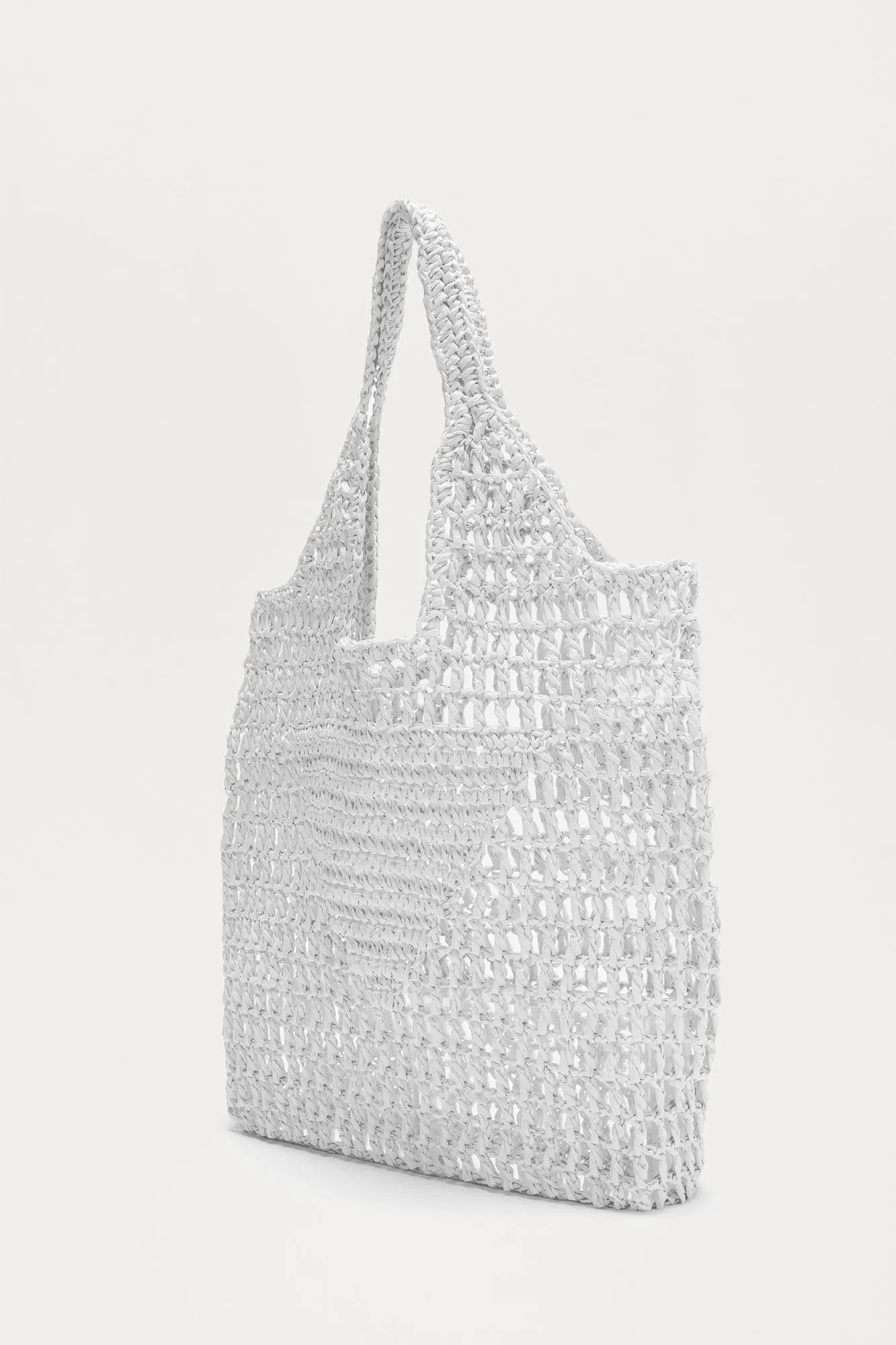 Triangle Crochet Tote Handbag - White sold by Fashion Nova product image thumbnail 4