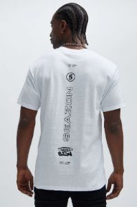 SZN Stacked Short Sleeve Tee - White sold by Fashion Nova