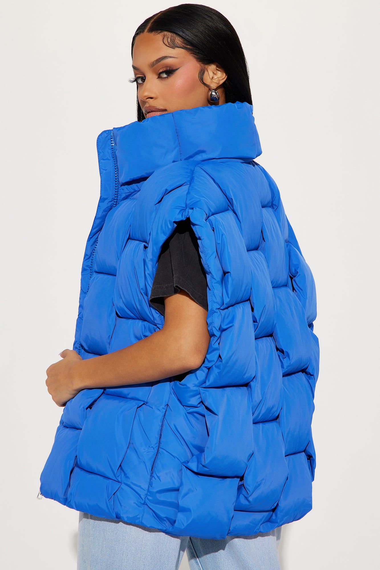 Basket Case Puffer Vest - Blue sold by Fashion Nova product image thumbnail 3