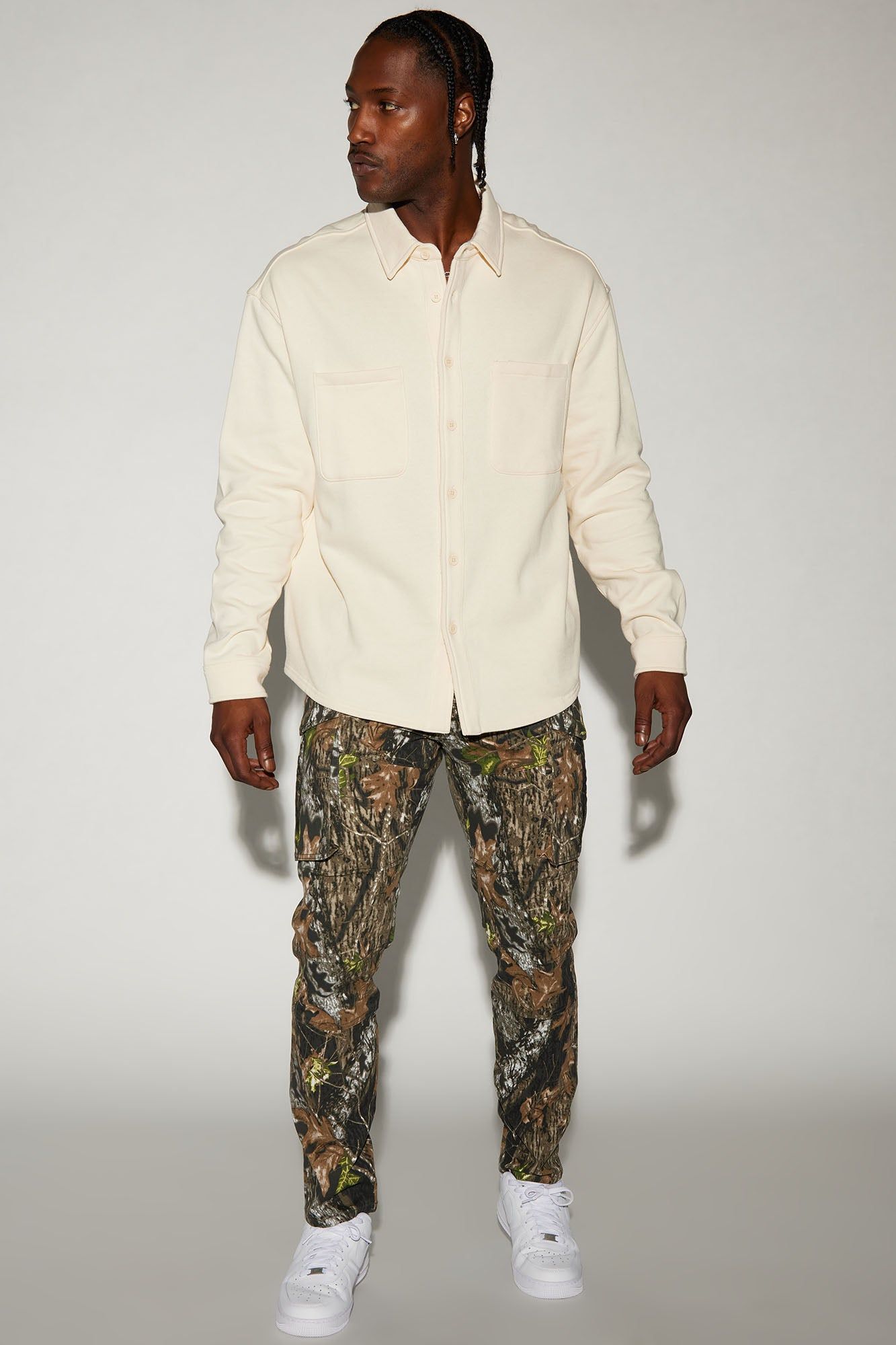 Tyson Fleece Shacket - Cream sold by Fashion Nova product image thumbnail 2