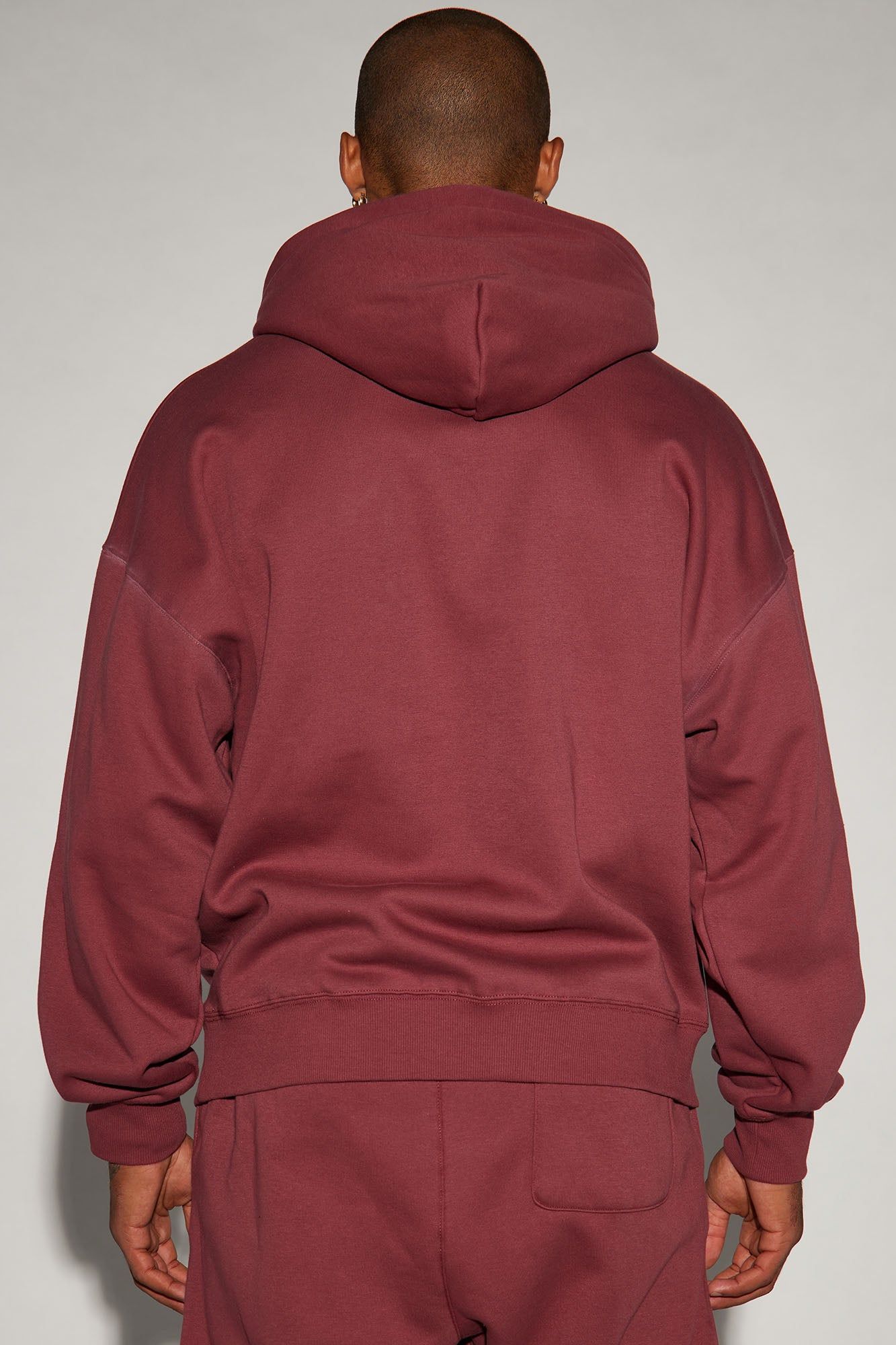 Tyson Oversized Heavyweight Hoodie - Burgundy sold by Fashion Nova product image thumbnail 4